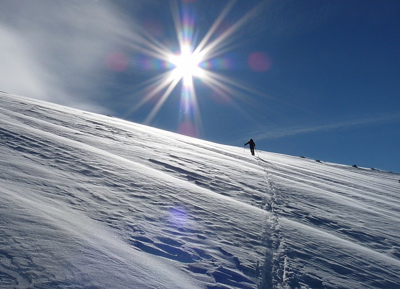 #3 Sortie de la combe : on commence à bien sentir le vent. Sortie de la combe : on commence à bien sentir le vent.