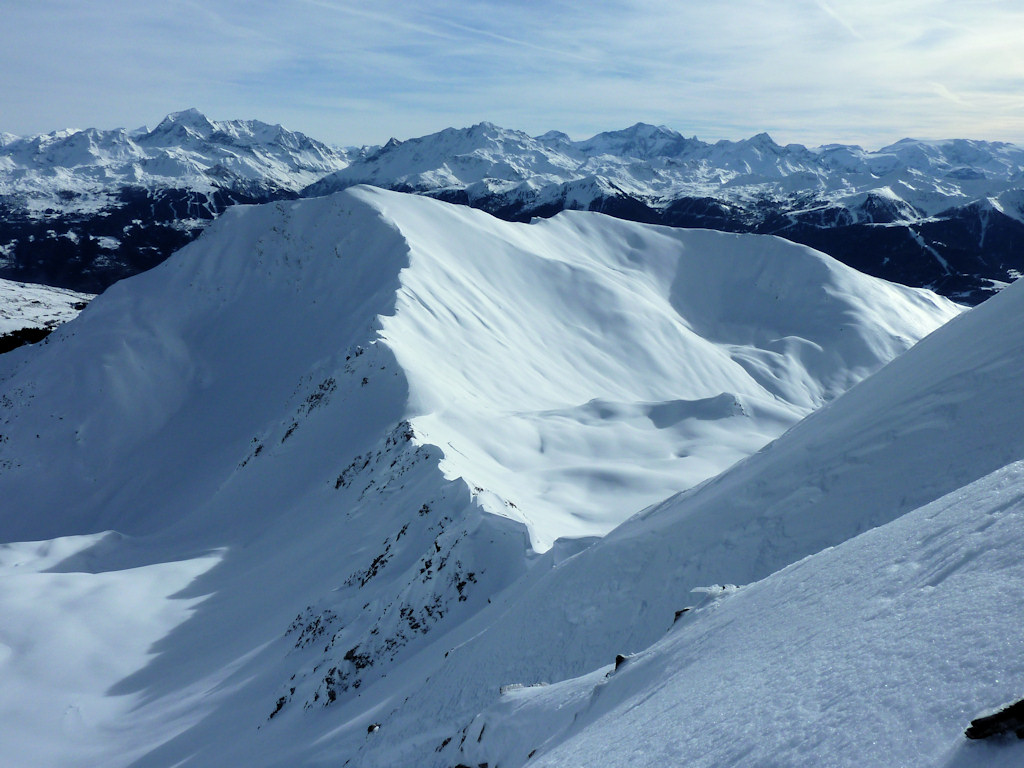 #11 Sous le sommet : Vue sur la face ouest de Combe Bénite. Sous le sommet : Vue sur la face ouest de Combe Bénite.