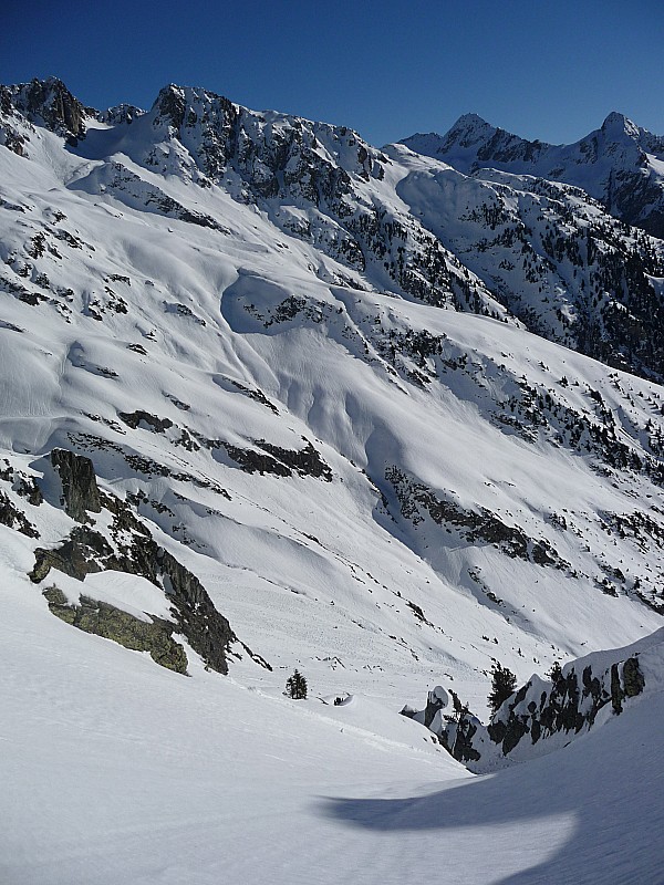 Entrée du Couloir Est : accès gauche (vue d'en haut)