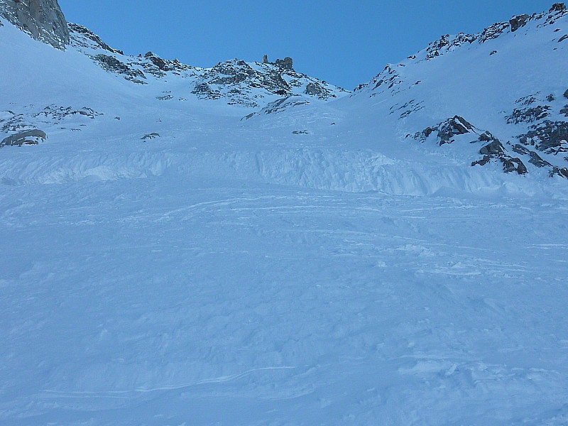#10 Col des Cristaux : Le bas et la rimaye Col des Cristaux : Le bas et la rimaye