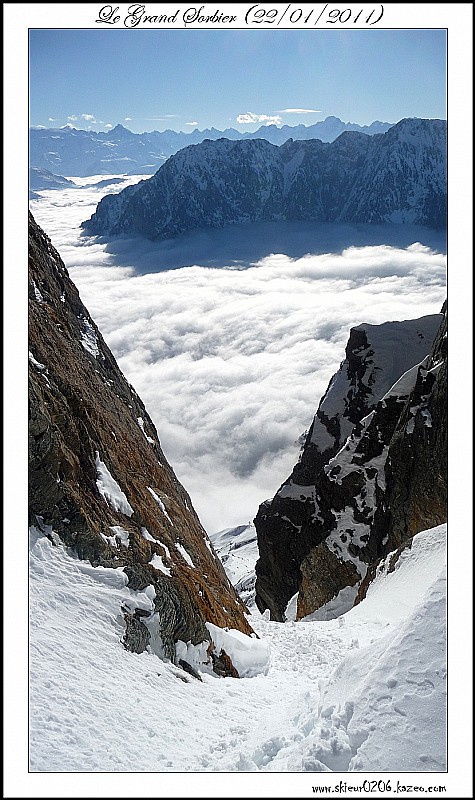 #2 Couloir S : Le couloir sous le col tracé Couloir S : Le couloir sous le col tracé