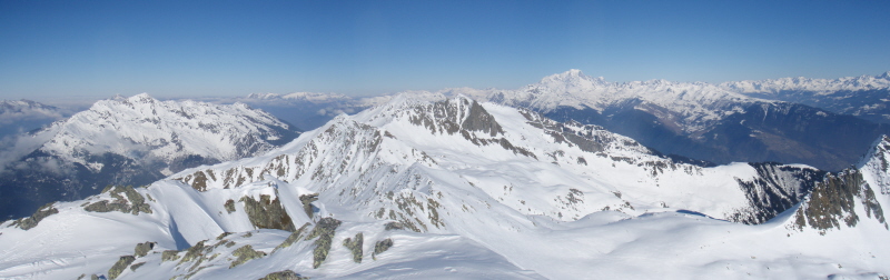 Panorama vers le nord : Vue depuis le sommet