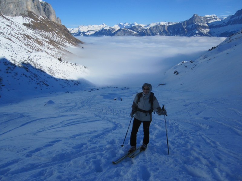 #2 Pente supérieure : En vallée la mer de brouillard Pente supérieure : En vallée la mer de brouillard