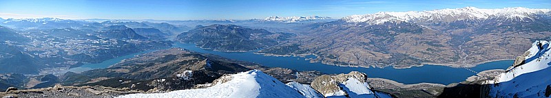 vue à 180° sur Serre-Ponçon