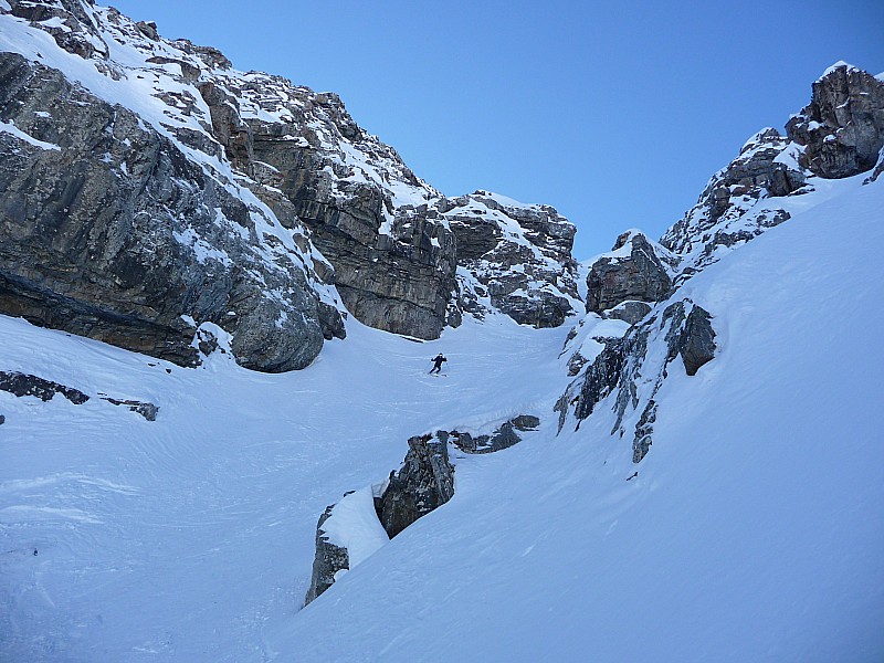 Couloir Nord : Après l'étroiture