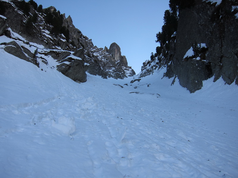 #2 l l'état du couloir : Une surface dure et pas terrible pour le ski