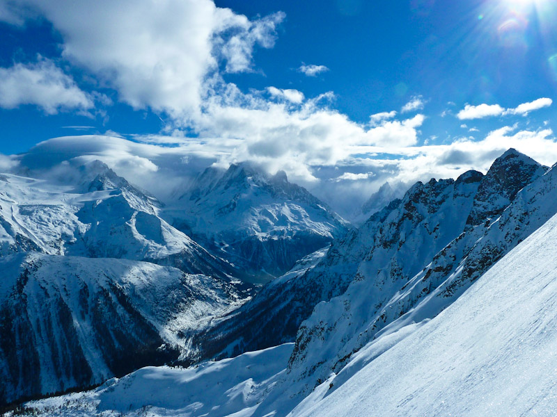 Pte de la Terrasse : Le massif du Mt Blanc bien pris
