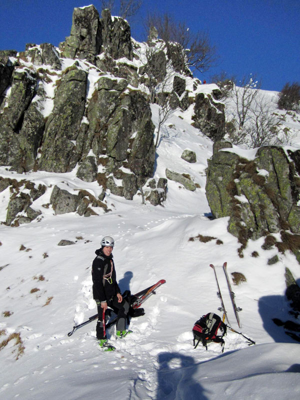 #6 Couloir en S : Sortis du couloir on retrouve la fin de l Couloir en S : Sortis du couloir on retrouve la fin de l'arête des Spitz.