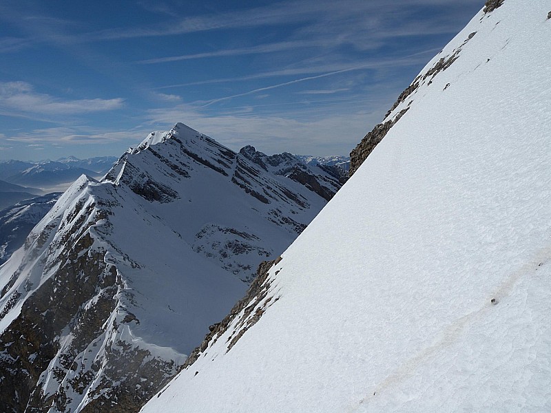 pente du haut : neige bien lisse mais faut éviter de s'emmêler les pieds dans ses skis !!!