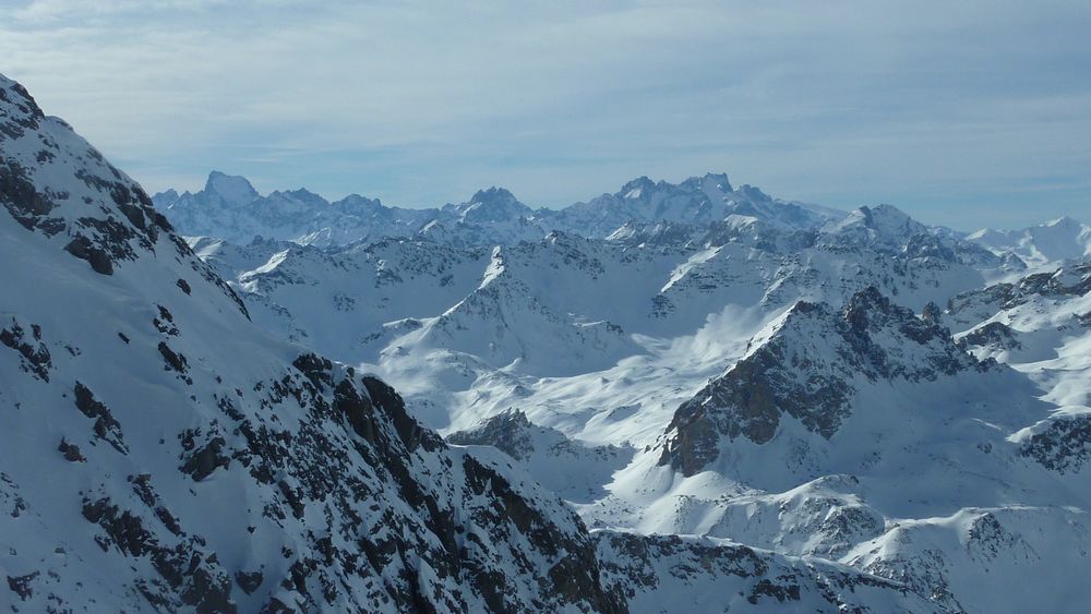 #9 Ecrins : j Ecrins : j'ai pas l'habitude de voir la Barre et la Meije sous cet angle