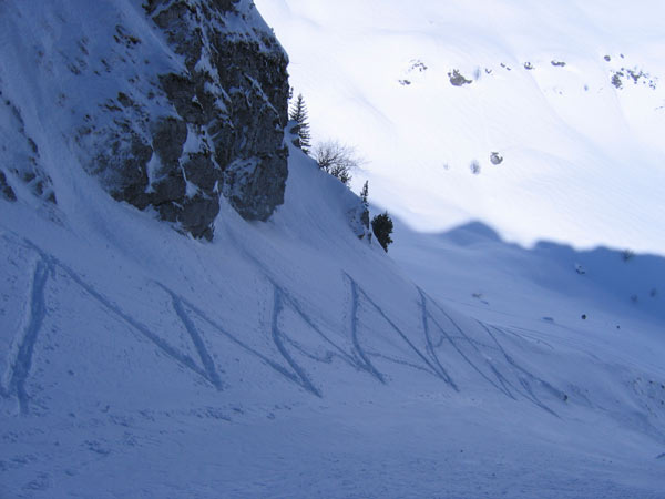 #5 Cône du couloir : Une bonne trace de montée que l Cône du couloir : Une bonne trace de montée que l'on va réutiliser 2 ou 3 fois ;o))