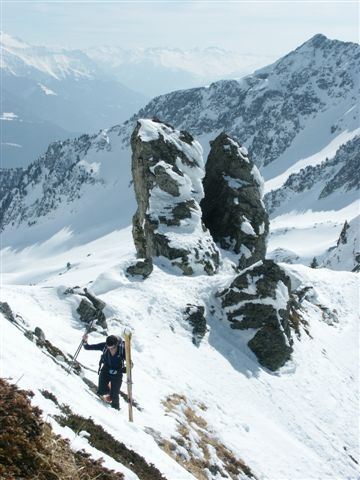 Grands Moulins : Denis au niveau de la brêche des Ciseaux