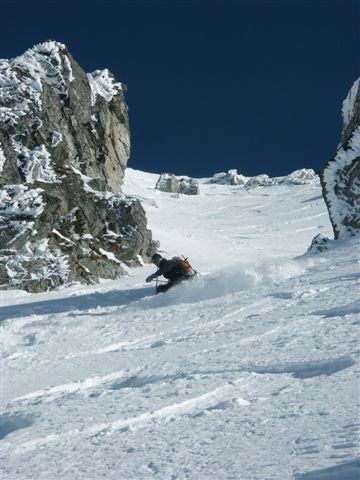 Grands Moulins : Grosse poudre dans le couloir NW