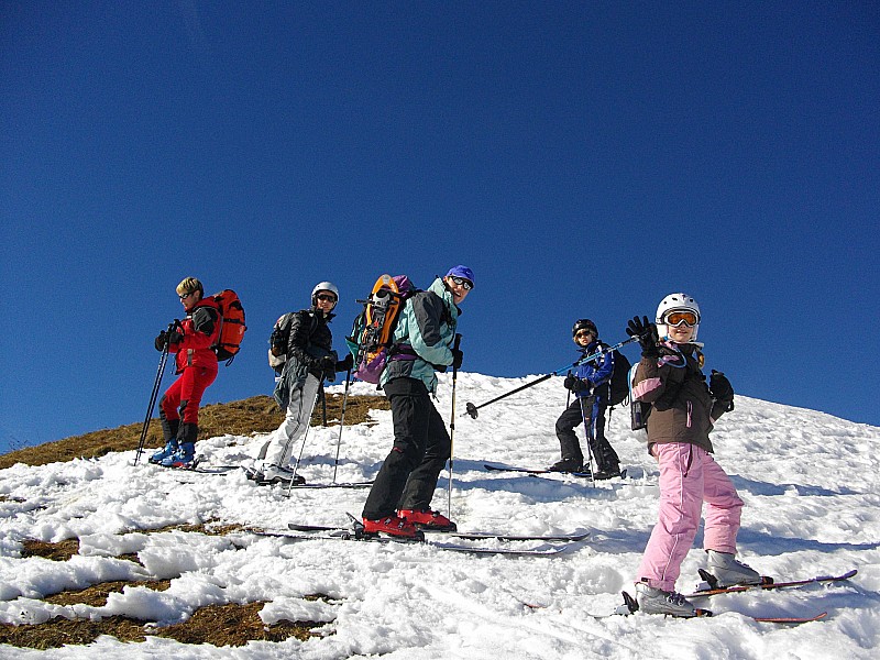 Aiguille Verte : après un bon pique-nique au soleil, nous sommes prêt à redescendre