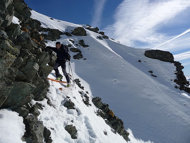 Bricolage : pour passer de l'entrée du couloir en neige dure à la partie transfo