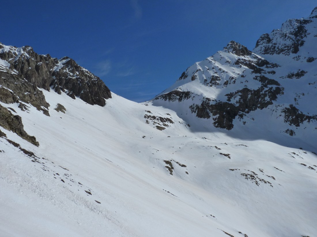 #8 Col de la Londonnière : Belle pente depuis la sortie du verrou Col de la Londonnière : Belle pente depuis la sortie du verrou