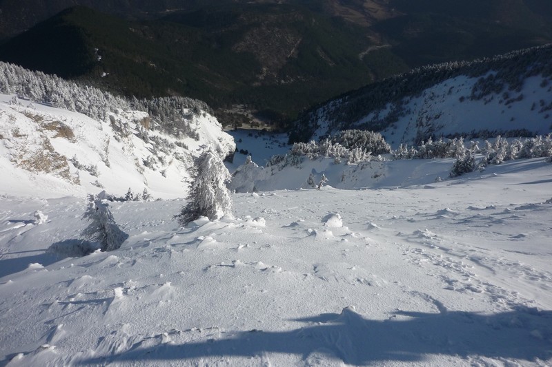 #2 vue d vue d'en haut : départ légèrement au dessus du col des tempêtes