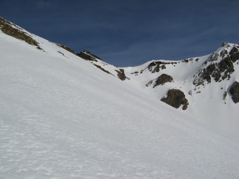 Grande Lauzière : Vue de l'objectif depuis le col de la grande Vaudaine