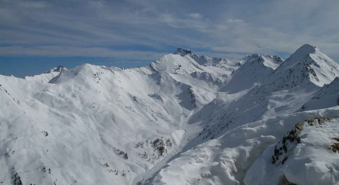 #3 coté sud : de G à D : Sparveyre, Taillante, Viso, Grand Queyras coté sud : de G à D : Sparveyre, Taillante, Viso, Grand Queyras