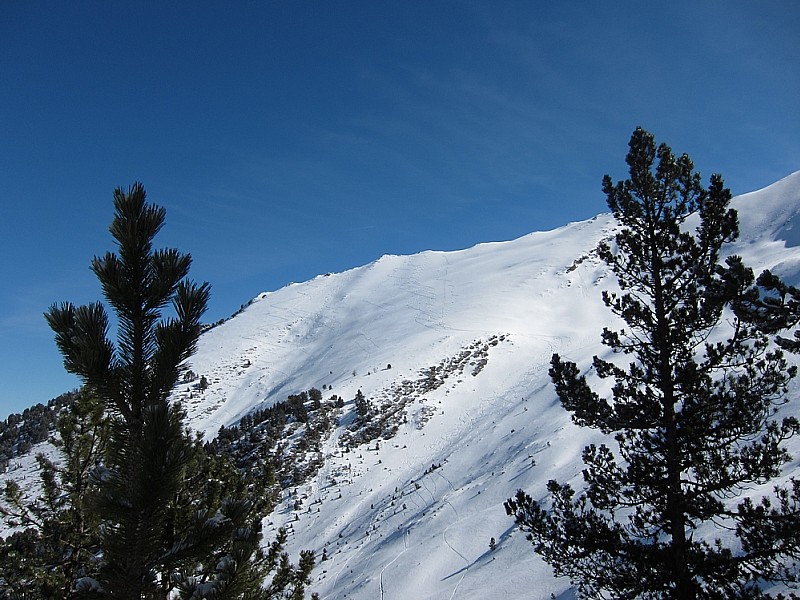 #6 Face W Augas : vue en rejoignant l Face W Augas : vue en rejoignant l'arête NW du Cuneille