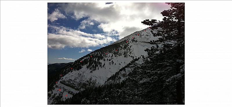 #2 itinéraire de l itinéraire de l'épaule Est : attention à ne pas skier trop à gauche