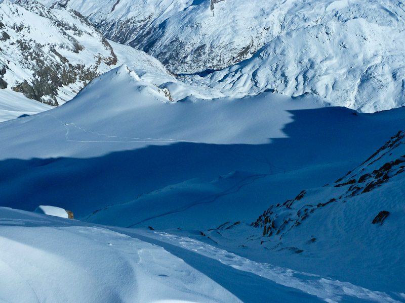 #11 Glacier de l Glacier de l'Aouille : Belles traces sur le glacier de l'Aouille