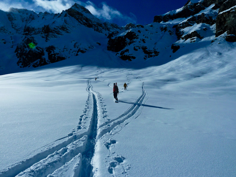 Mt Tout Blanc : Encore de l'excellente neige sous le glacier