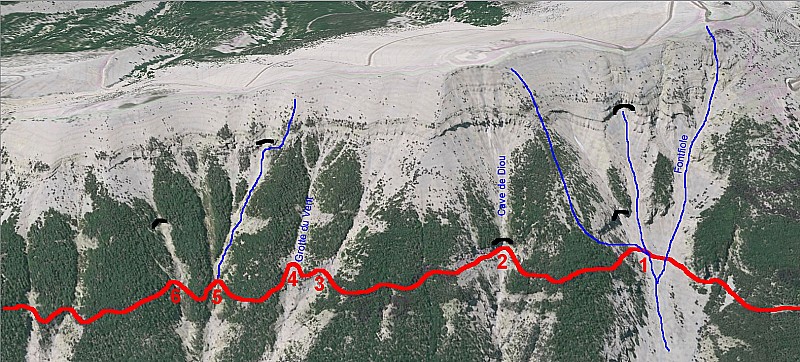 #1 Ventoux versant N d Ventoux versant N d'après le Géoportail IGN