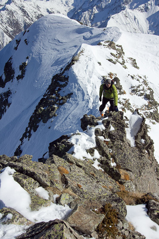 #5 Partie rocher : En redescendant du sommet par l Partie rocher : En redescendant du sommet par l'arête, partie en rocher.