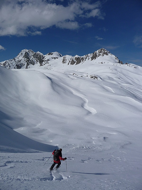 Face aux Rochers Mottas : Sylvain rêve de 2000m de descente comme celle là