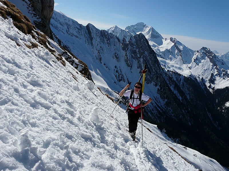 #4 Charvin : traversée sous le col qui mène à la Combe Foiroux Charvin : traversée sous le col qui mène à la Combe Foiroux