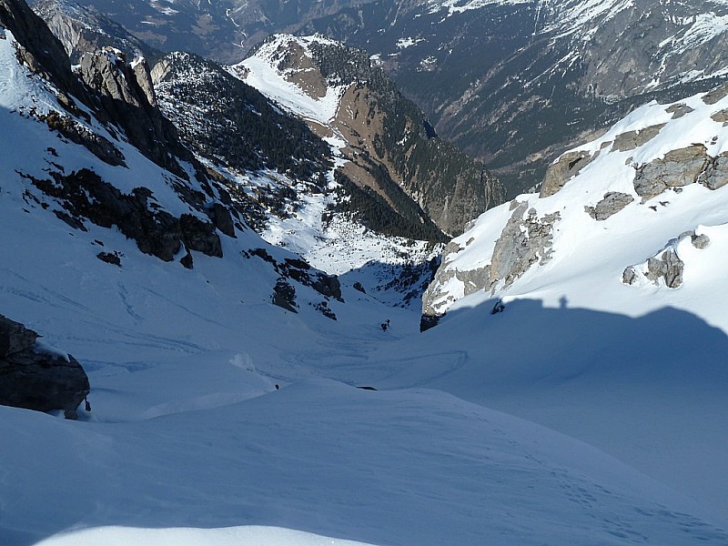 depart couloir chamois : Bernard cherche une plaque à déclencher ...