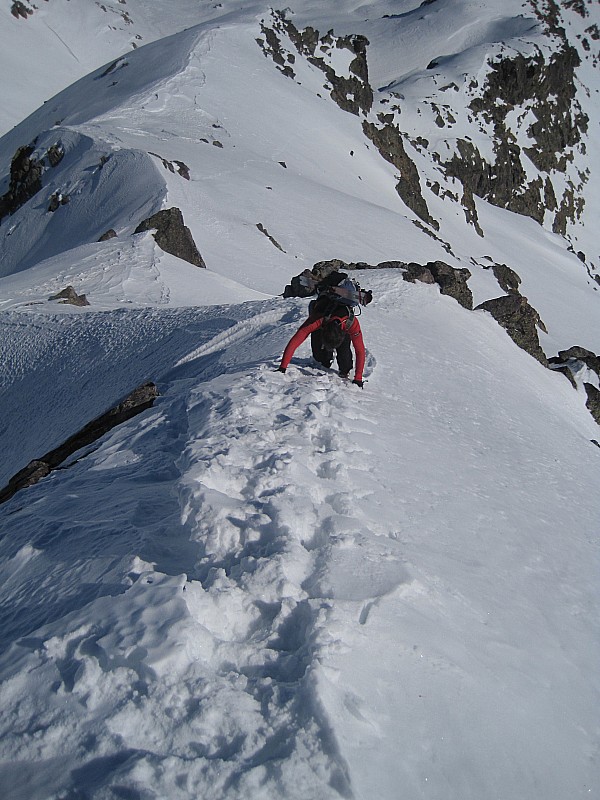#5 arête Cime du Diable : piolet utile arête Cime du Diable : piolet utile