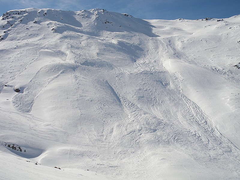 #4 Sandonière : Les coulées à droite en remontant le vallon. Sandonière : Les coulées à droite en remontant le vallon.