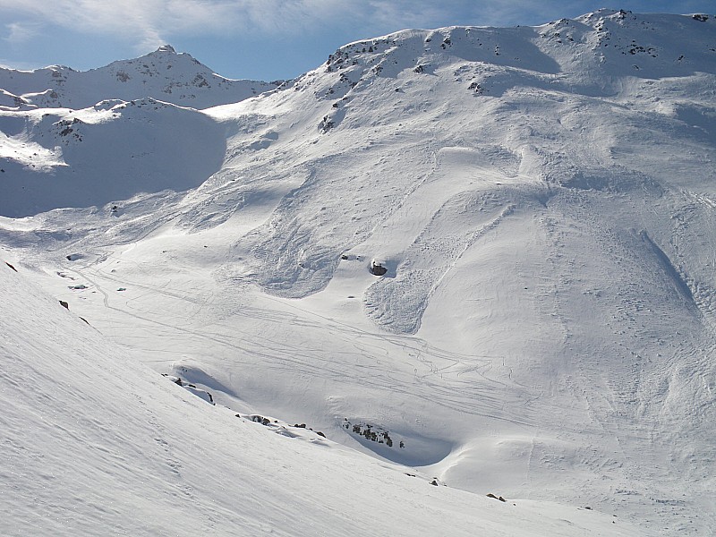 #5 Sandonière : Les coulées à droite en remontant le vallon. Sandonière : Les coulées à droite en remontant le vallon.