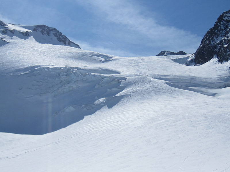 glacier de Gébroulaz : attention aux crevasses