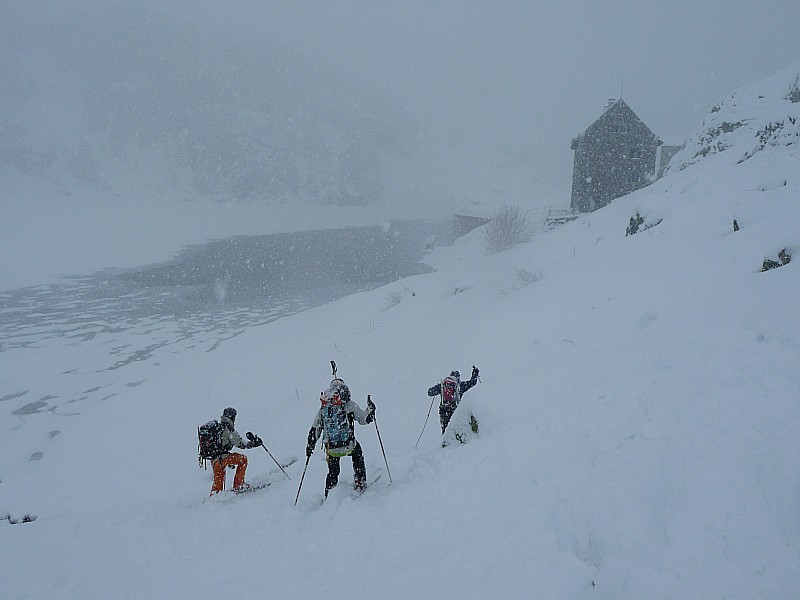 #17 Coret d Coret d'oelhacrestada : Avant le refuge de Restanca, bien contents d'avoir trouvé notre route...