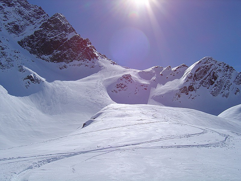 #6 le col atteint à gauche : la neige est bonne sur le haut le col atteint à gauche : la neige est bonne sur le haut