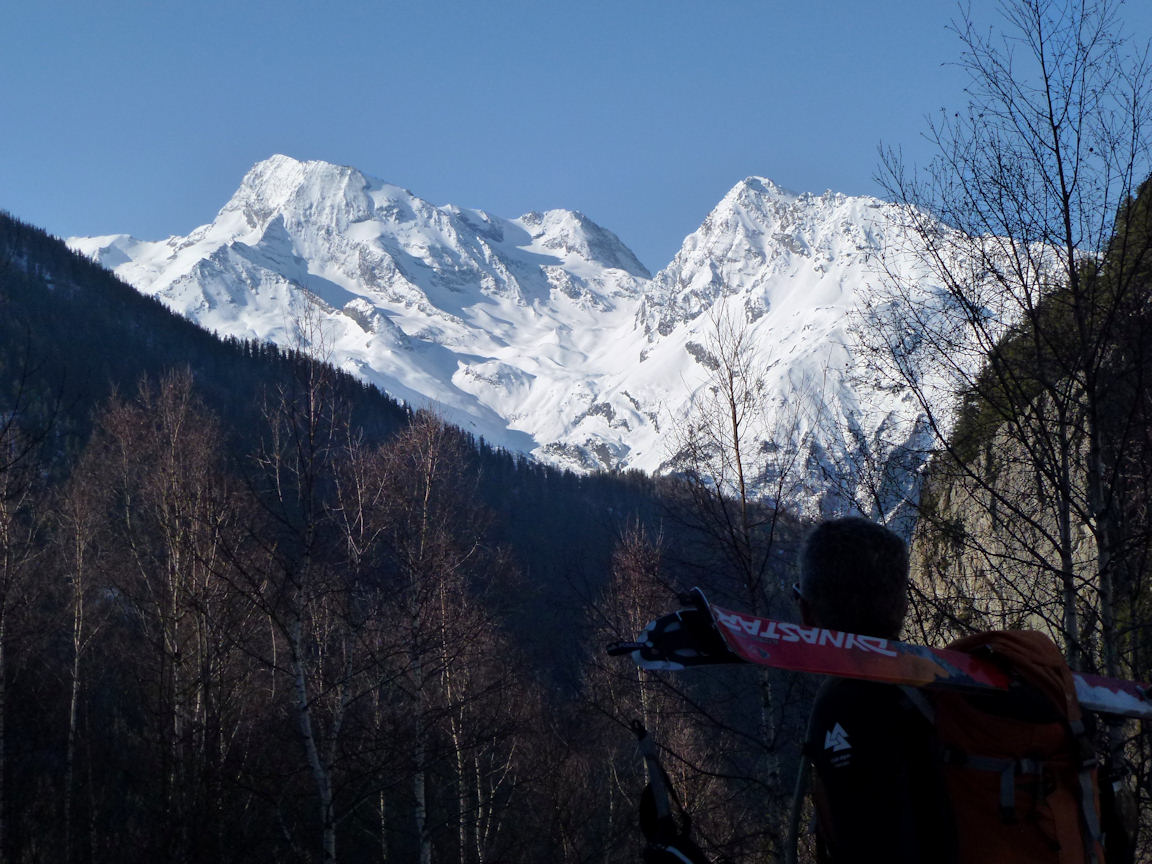 Mont Pourri : Et une face Nord de Turia de plus en plus rocheuse.