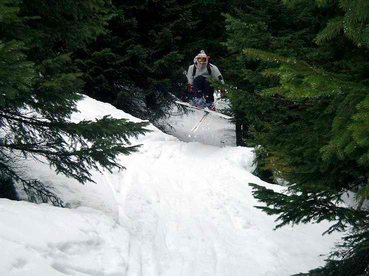 Ski Cross Jump : Emporté par son élan, David traverse la forêt en se prenant pour Dale Begg-Smith dans les bosses