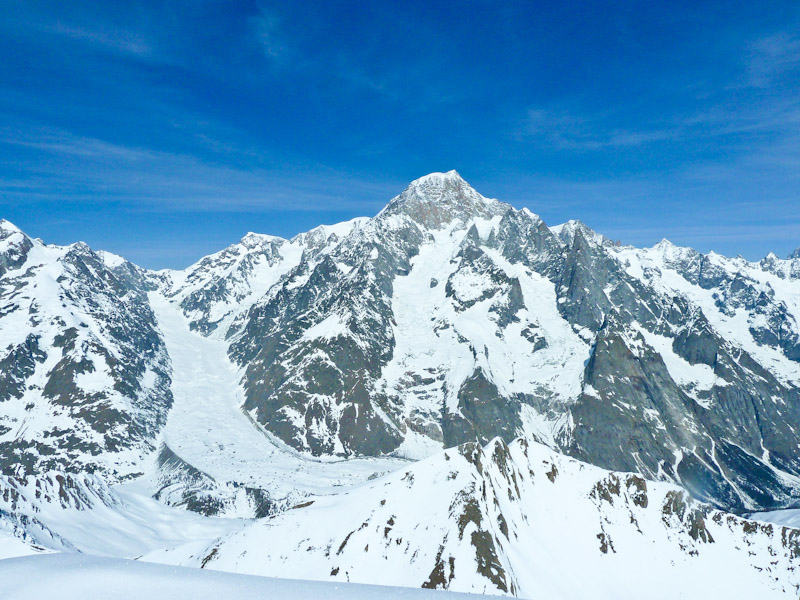 Berrio Blanc : Le meilleur belvédère pour la face S du Mt Blanc