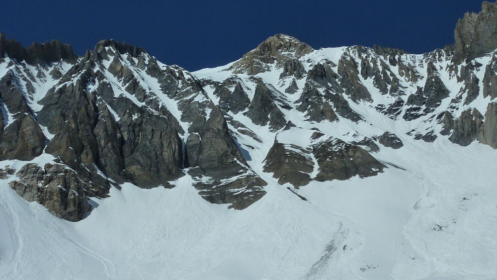 #7 Couloir SE : fin de la portion raide Couloir SE : fin de la portion raide