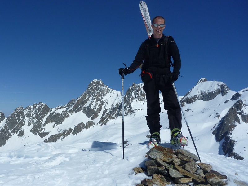 #14 Cime du Mercantour : La pose obligée devant le maître des lieux, l Cime du Mercantour : La pose obligée devant le maître des lieux, l'Argentera !