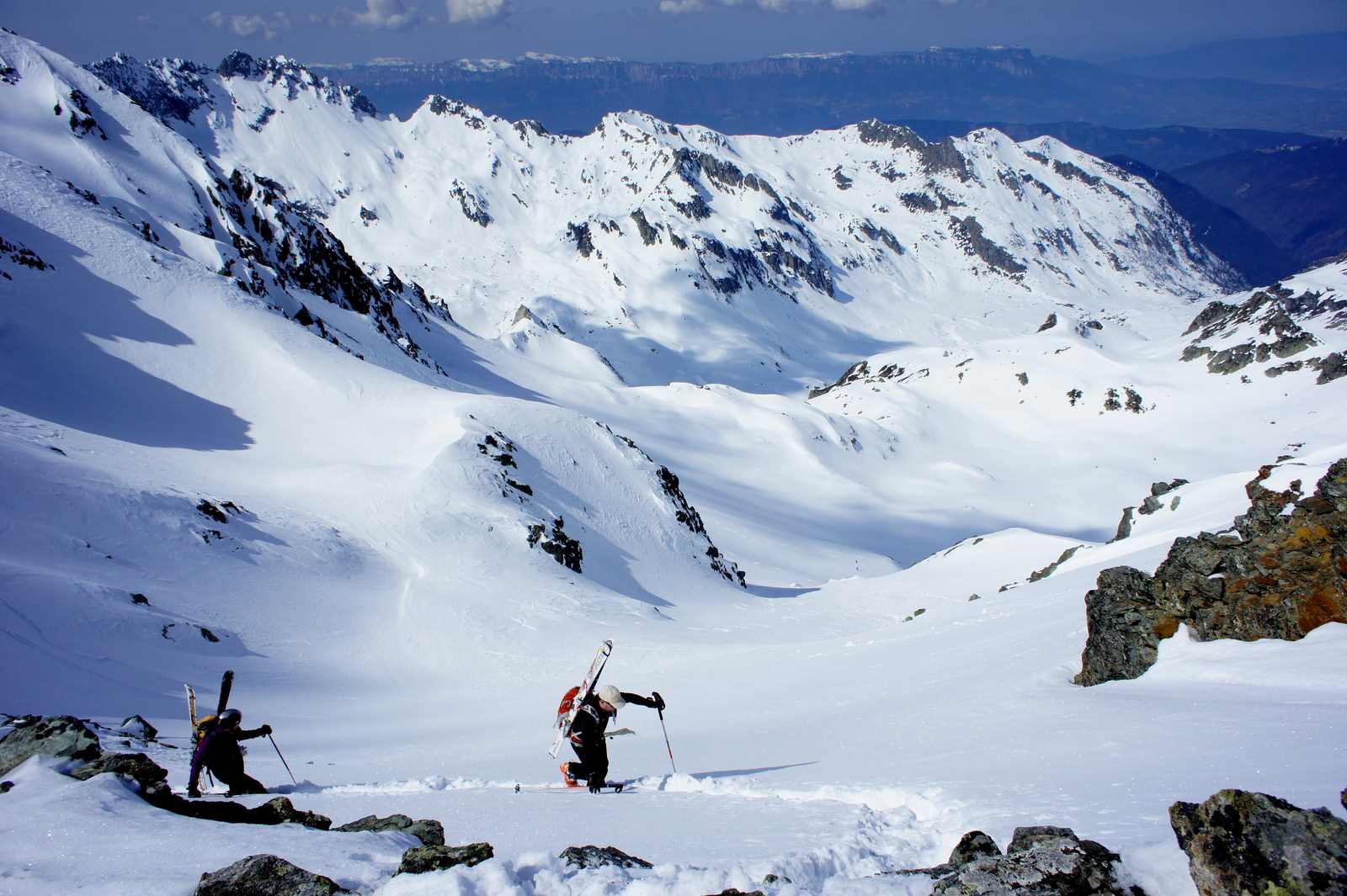 Sur l'arête vers le sommet