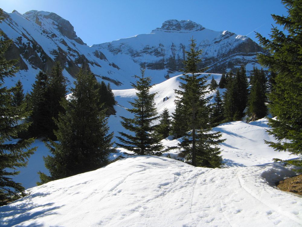 #6 Col du Rasoir : Encore bien enneigé au dessus du passage de la Chèvre Col du Rasoir : Encore bien enneigé au dessus du passage de la Chèvre
