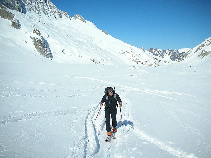 #4 Col du Tour Noir : Montée sur Glacier d Col du Tour Noir : Montée sur Glacier d' Argentière encore bien en neige