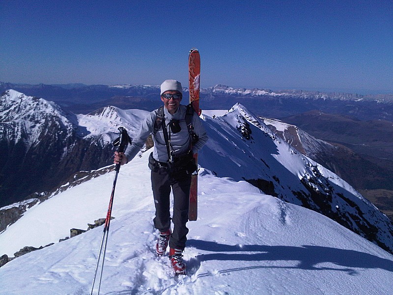 Hervé : Hervé à la fin de l'arête de la croix Pineli