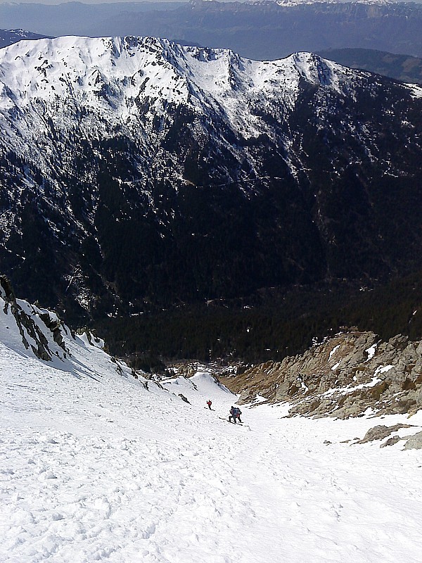 #12 Grand Moulins : couloir sud ouest et la crete des Plagnes Grand Moulins : couloir sud ouest et la crete des Plagnes