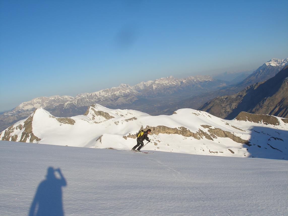 #7 debut de descente au soleil : sur fond de devoluy! debut de descente au soleil : sur fond de devoluy!