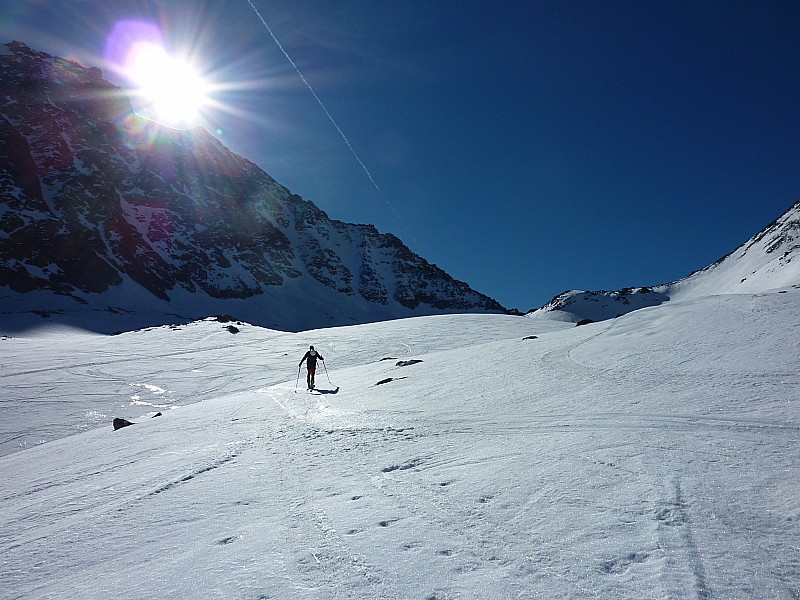 #1 glacier de Proz : En direction du Central. Au fond à droite, la partie inférieure d glacier de Proz : En direction du Central. Au fond à droite, la partie inférieure d'Hannibal.